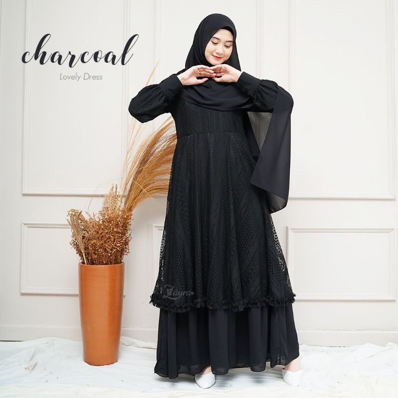 LOVELY DRESS BY ZAYRA HIJAB/GAMIS BRUKAT/GAMIS LACE/GAMIS MEWAH/GAMIS CANTIK
