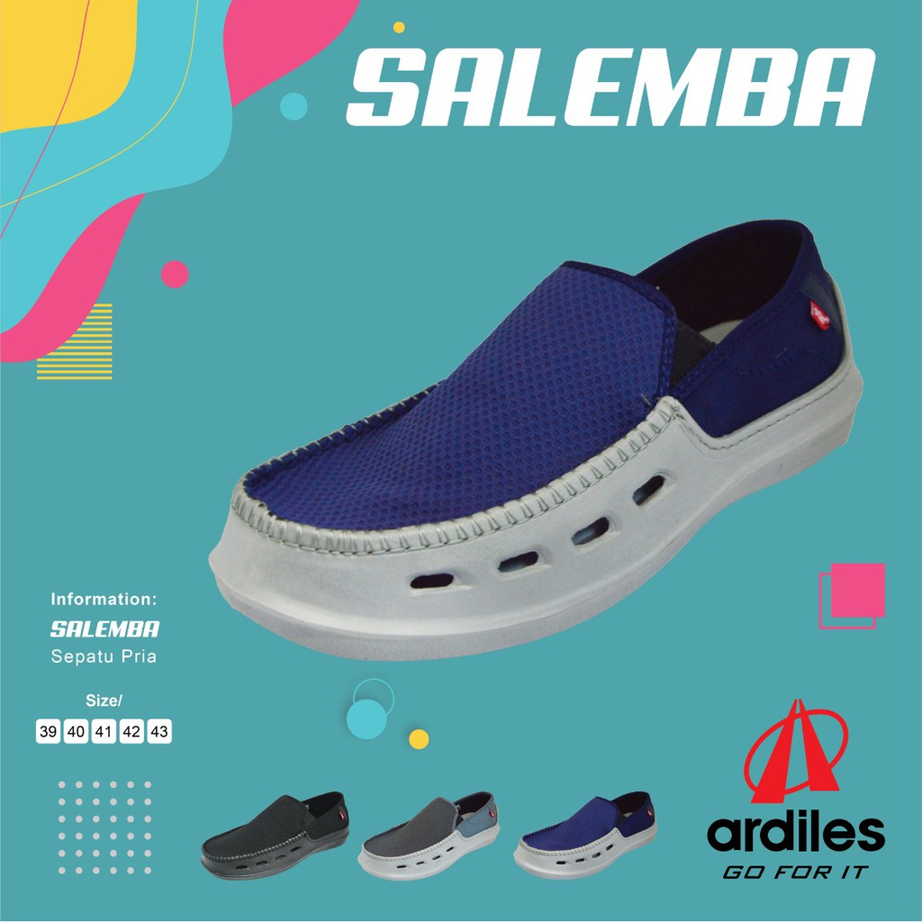 Sepatu slip on Ardiles - SALEMBA - HITAM