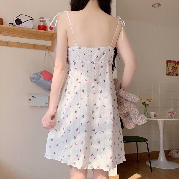 UNINICE [Pengiriman Rahasia] COD Daster Tali Satu Kekinian Terbaru Bunga Kecil Baju Tidur Sexy