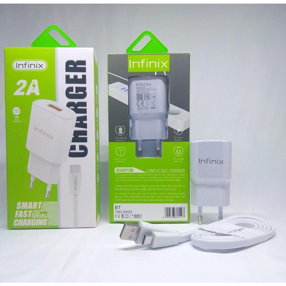 [RO ACC] CHARGER INFINIX MICRO USB / TYPE C REAL 2A