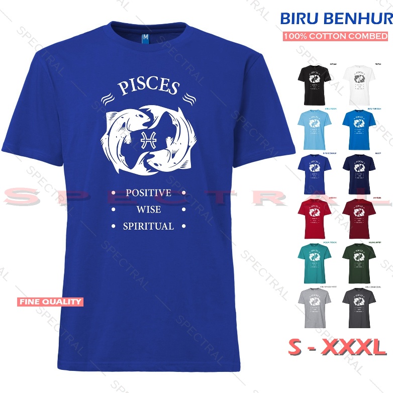 Spectral - Kaos Pria Wanita PISCES Baju Distro Zodiak Ramalan Bintang Ikan Zodiac Keren Dewasa Fashi