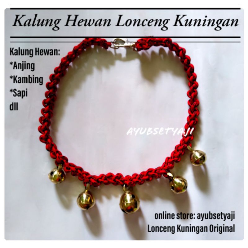 Kalung Sapi Kalung Kambing Kerbau Tali Kalung Karapan Sapi Lonceng sapi klintingan krincingan kuning