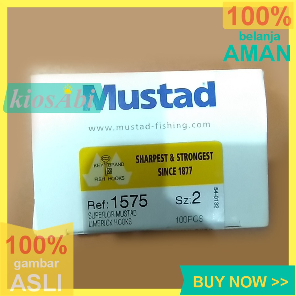 KAIL MATA PANCING merk MUSTAD Qual 1575 no 2 isi 100pcs
