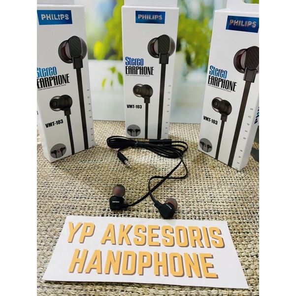 Handsfree Headset Earphone JBL / PHILIPS Stereo VMT-101 VMT-102 VMT-103 VMT-104 Extra Bass HF VMT