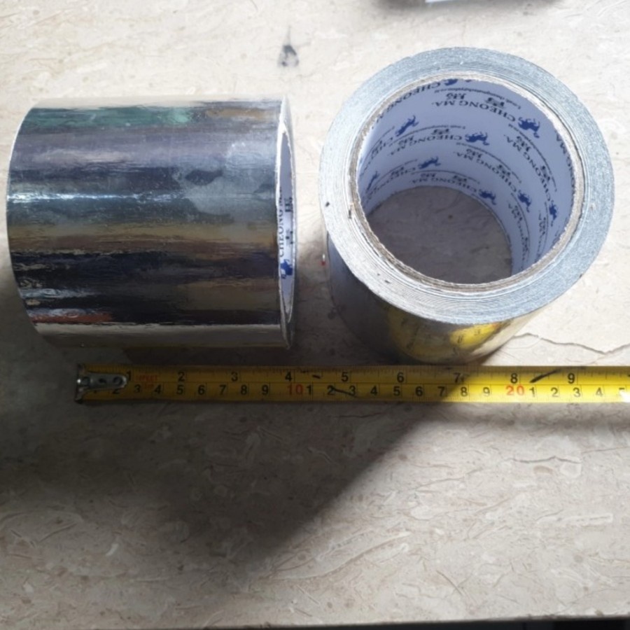 Lakban Alumunium 10 cm | Lakban Almunium | Almunium Foil Tape AC Tahan Panas