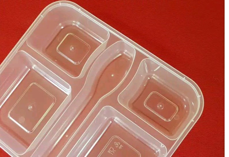 Thinwall Paket Serasi 1 (sekat 4 + Sendok Garpu), Food Grade, Tebal, Kotak Makan, Take Away