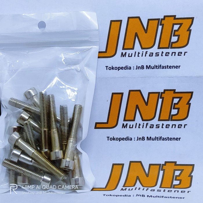BAUT L BLOK MESIN SET KARISMA ( NEKEL ) ( 17PCS )