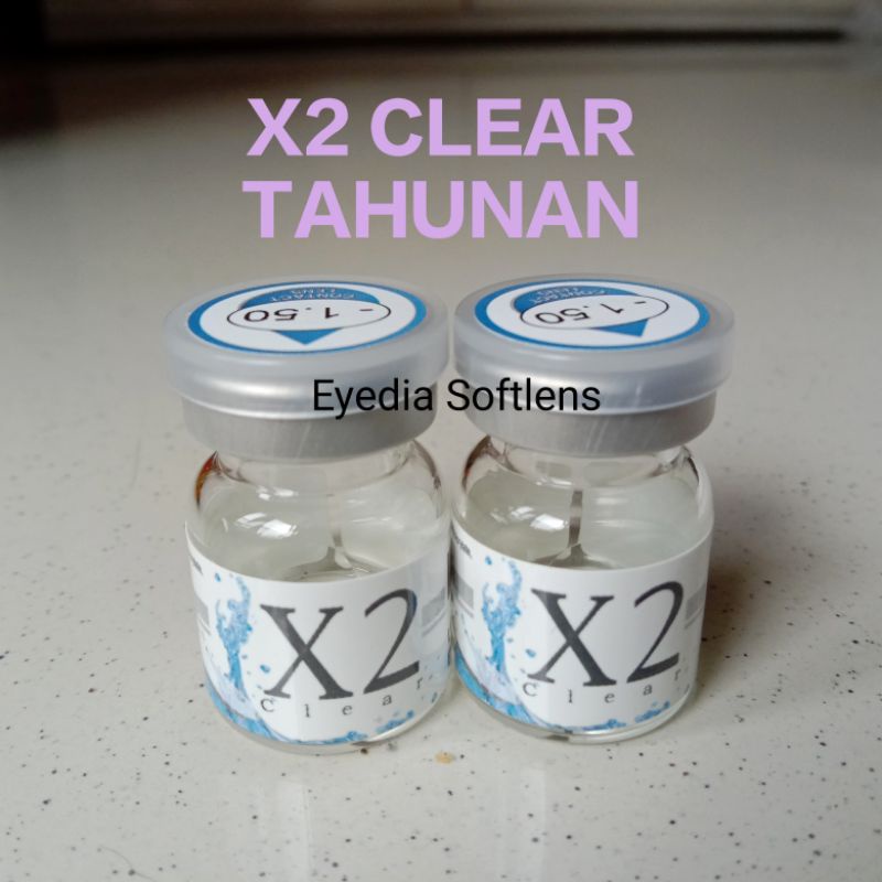 X2 CLEAR BENING TAHUNAN softlens minus