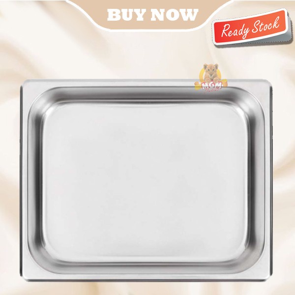 Food pan prasmanan Stainless ukuran 2/3 tinggi 6.5cm Wadah gastronorm