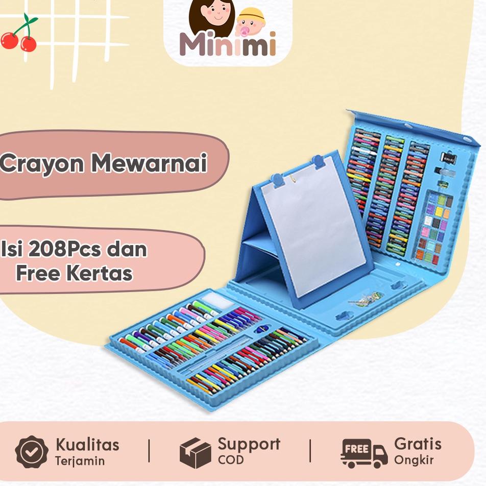 

Ready Crayon Mewarnai Alat Mewarnai Oil Pastel Anak Set 5 IN 1 Isi 208pcs Oil Pastel Crayon 208 Macam Warna Set Koper 208 in 1 Cocok Untuk Kad MINIMI 48 ➳