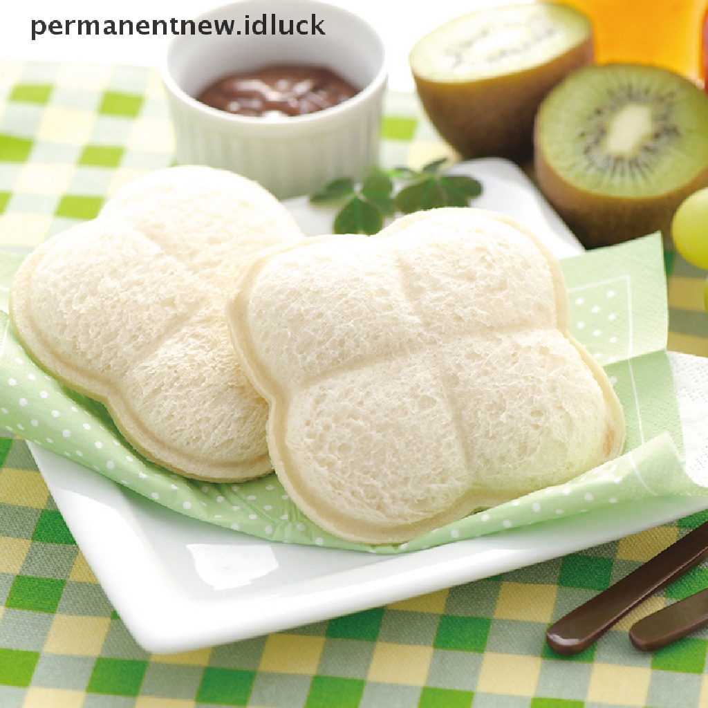 Cetakan Pemotong Roti Sandwich Bentuk Hati Dan Empat Daun