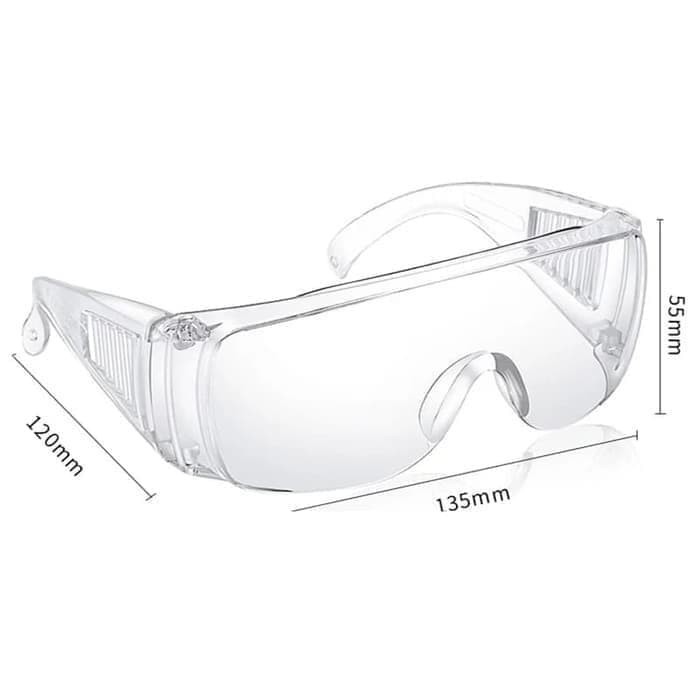 Kacamata Safety Google Kesehatan APD Anti Virus Medis - Safety Glasses Anti Dust Pelindung Mata