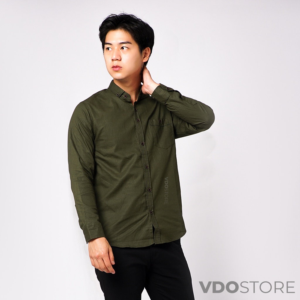 KEMEJA PRIA ARMY BASIC LENGAN PANJANG BAJU DEWASA POLOS PREMIUM KEMEJA KERJA TEBAL M L XL ARMY KEMEJA KANTOR FORMAL SANTAI CASUAL SEMI KASUAL VIRAL MURAH KATUN KUALITAS