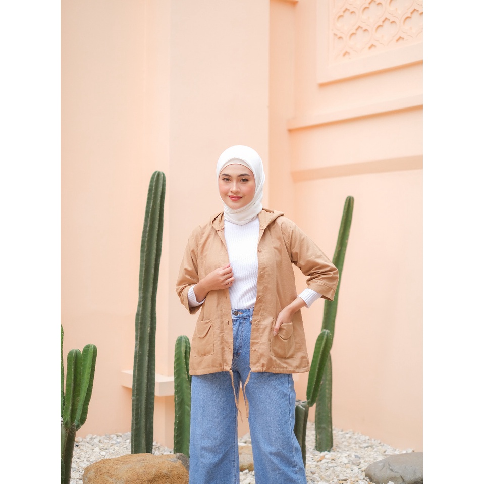 LIA LINEN OUTER - outer polos / outer wanita / outer murah / outer fuschia