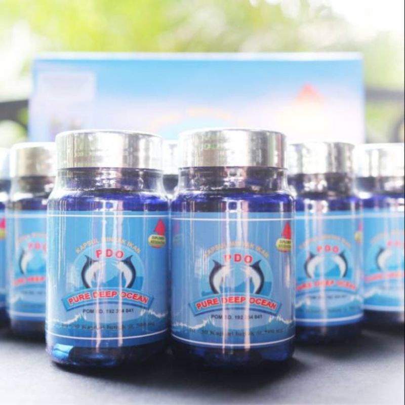 LUSINAN MINYAK IKAN PDO ORIGINAL 1 BOX ISI 12 BOTOL / PURE FISH OIL / PURE DEEP OCEAN 354