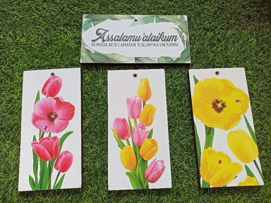Hiasan Dinding Wall Decor Poster Dekorasi Ruangan Shabby Flowers Bunga Tulip Sdn049