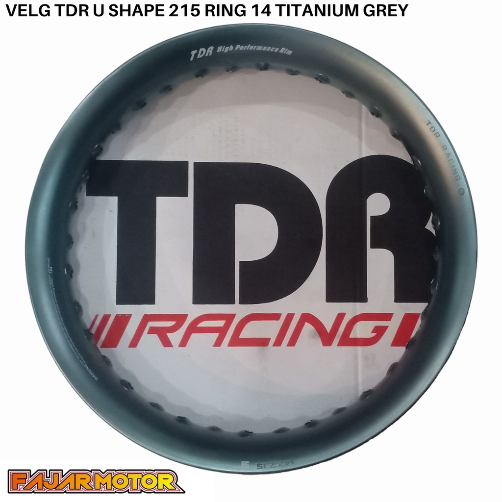 OBRAL TDR VELG U SHAPE 215 RING 14 TITANIUM SETENGAH LINGKARAN MATIC