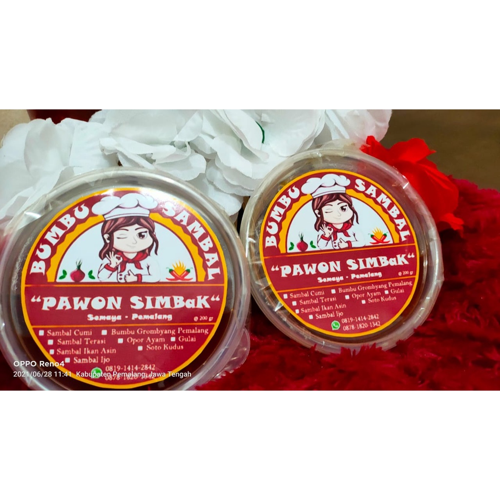 

Pawon Simbak "Sambal Cumi/Terasi/IkanAsin/Cabai Ijo @200gr