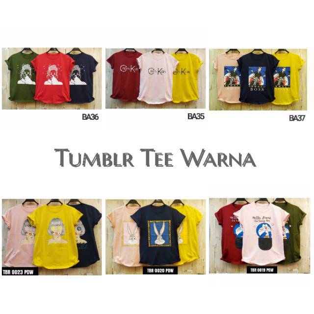 Kaos Tumblr Tee Warna / Kaos Murah Berkualitas / Part 7