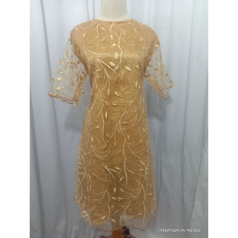 Baju Atasan Wanita / Tunik / bahan Tulle mutiara TERBARU