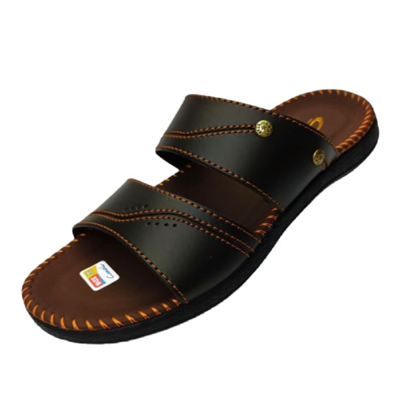HOT PRODUCT / SANDAL KULIT PRIA / SANDAL JEPIT TERBARU / SANDAL PRIA - ANAMEX-Slop coklat
