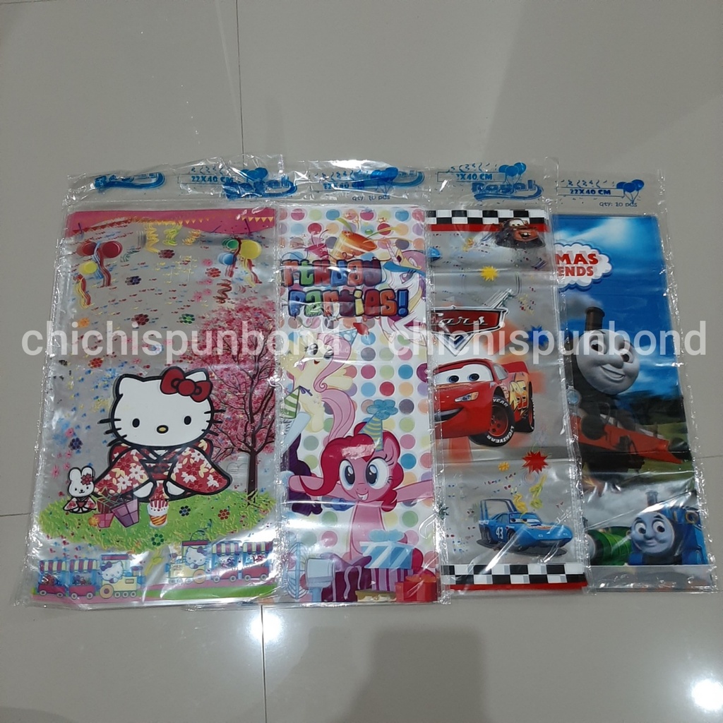 

Plastik ulang tahun karakter besar tebal 22x40