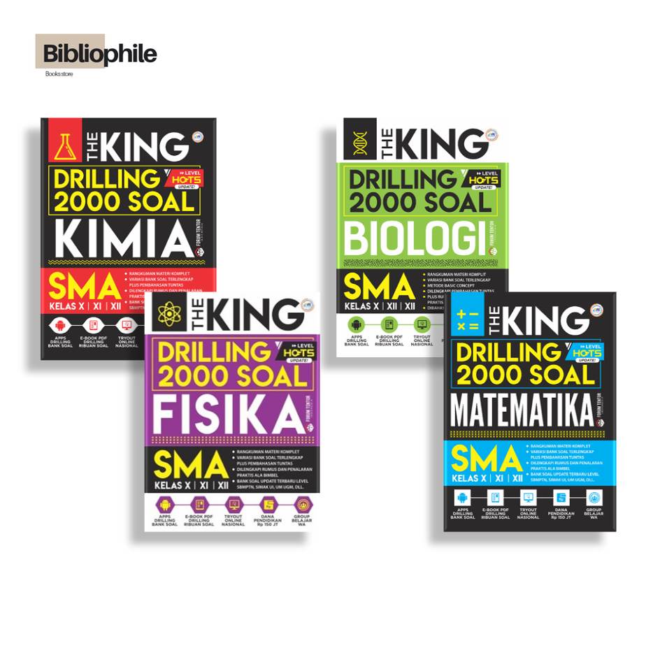 BUKU SMA THE KING DRILLING 2000 SOAL MATEMATIKA, KIMIA, FISIKA, BIOLOGI