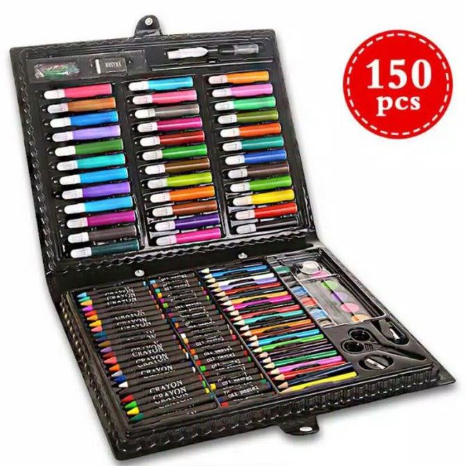 

Alat lukis crayon cat minyak set perlengkapan sekolah anak 150 pcs