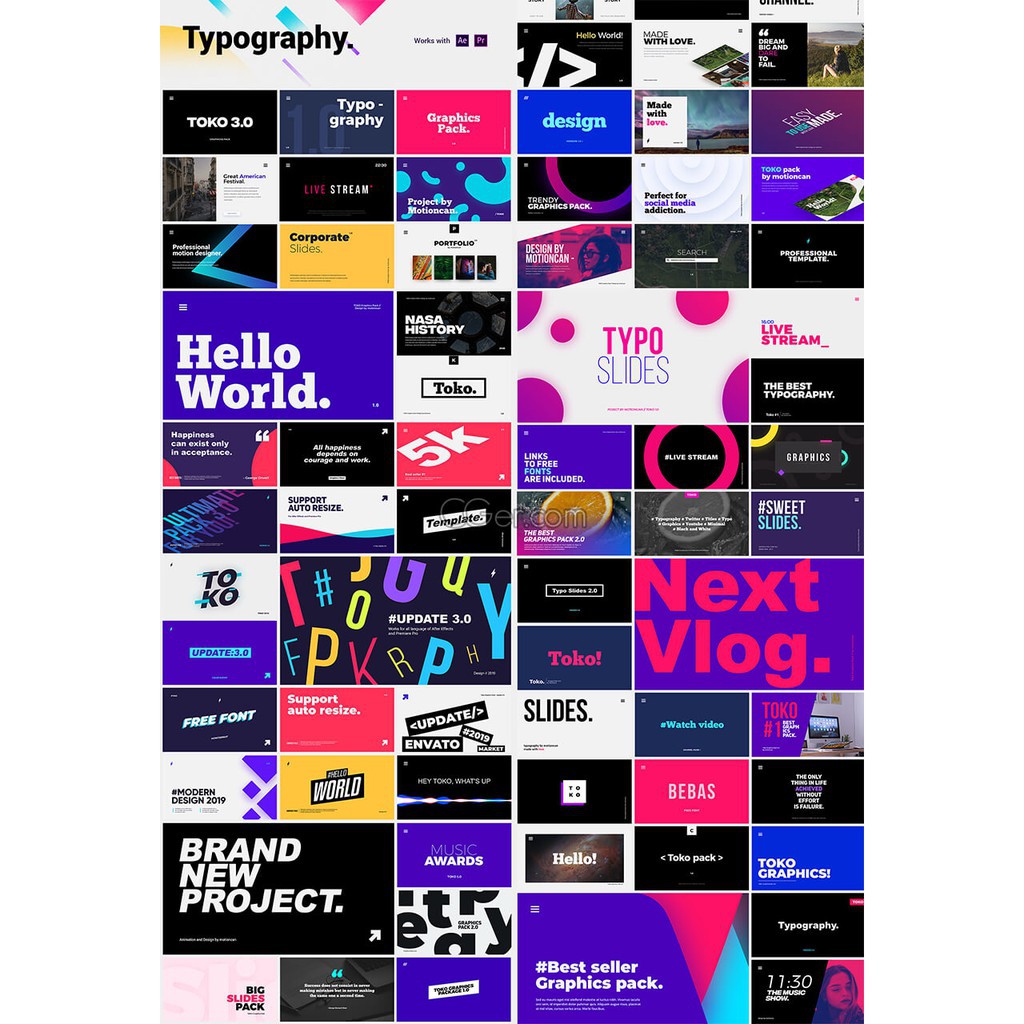 [LIMITED EDITION] 1450 Graphics Pack Premiere After Effect Windows Mac