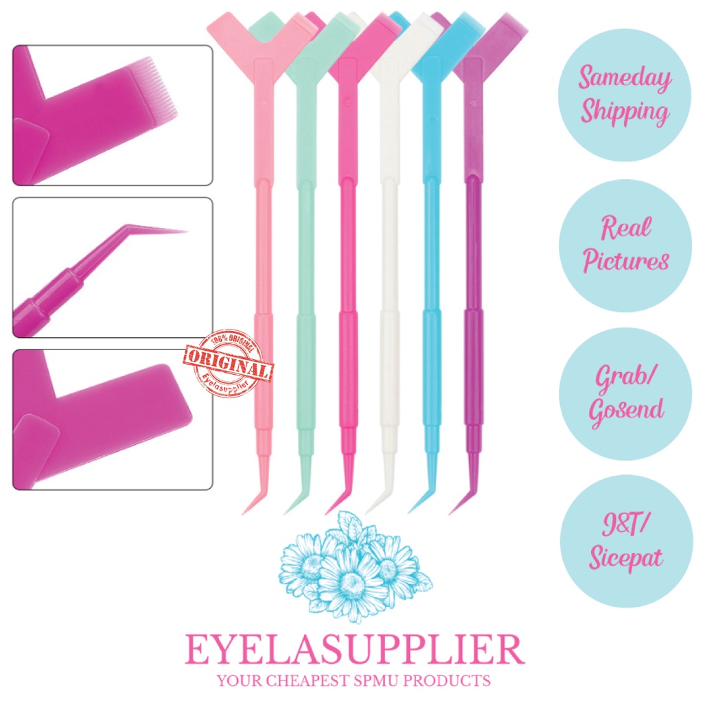 Spatula Lashlift Stick Lash Perm Y-Shape Y Shaped Lifting Pengeriting Bulu Mata Pemisah Pinset Lurus