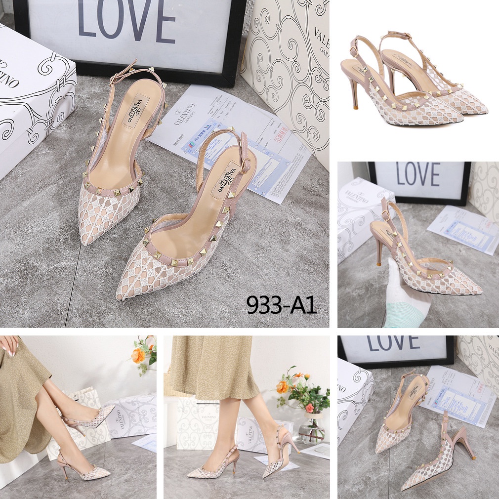 V Studded High Heels 933-A1