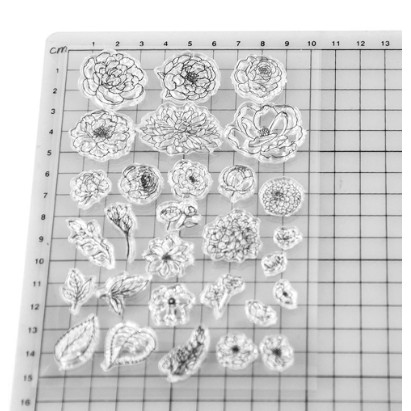 Clear Stamp (Stempel Transparan/Bening) - Flowers and Leaves_20