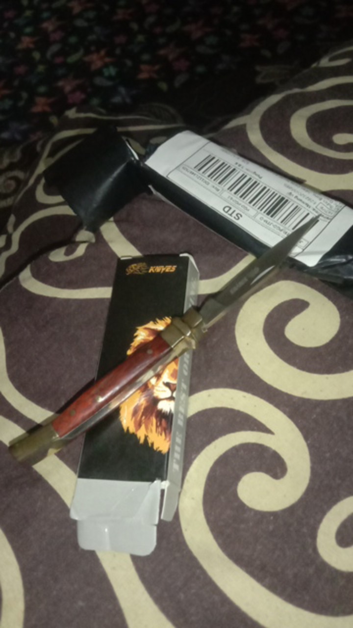 Pisau Knives Sr118a/ Pisau Lipat Kecil Saku/ Mini Knife Handle Tembaga Original