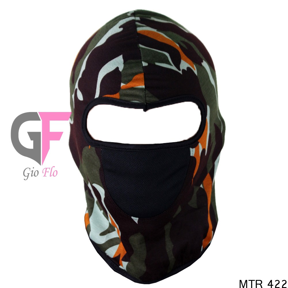 GIOFLO Masker Motor Motif Ninja Army Green / MTR 422