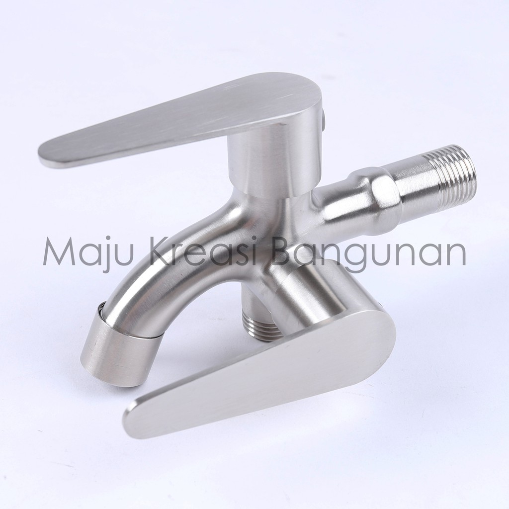 Kran Cabang SOLIGEN Stainless Steel Keran Air Shower Double Taman YG 1207 1208 1209 SUS 304 SUS304