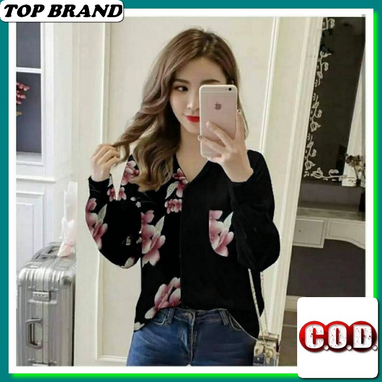 Korting Kemeja Wanita Import Korea☀ Ri D Store Kemeja Guilen Shir CM701 Afi - Ms - Marsel ( Ld 102