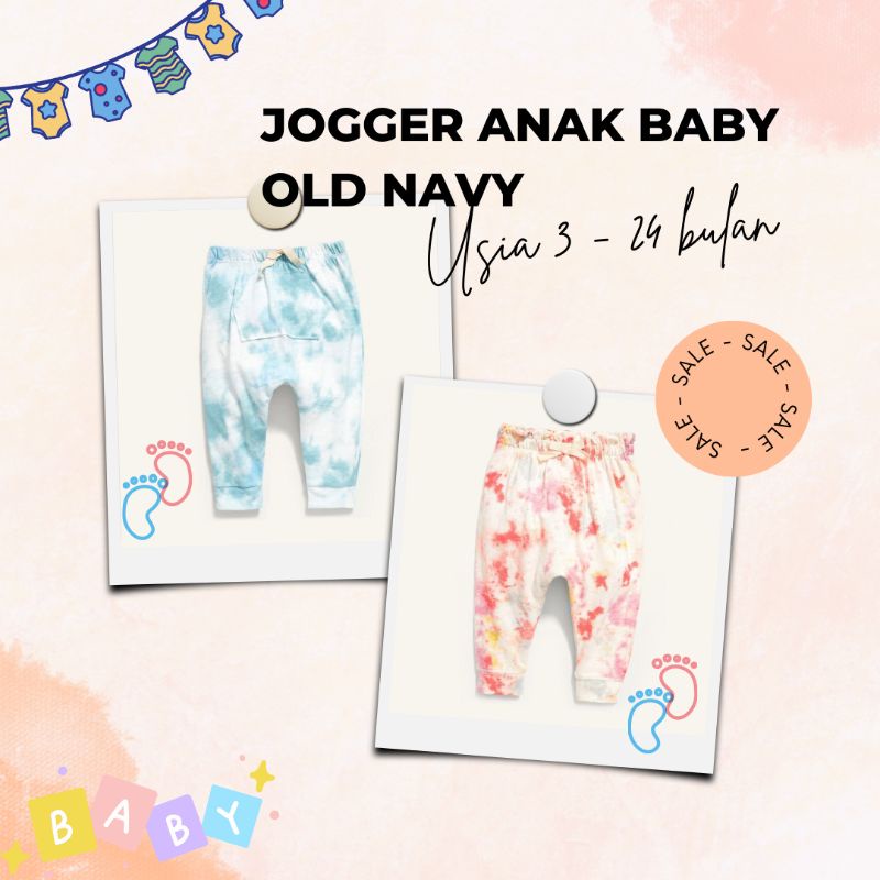 Jogger Anak baby Old Navy 3 6 12 18 24 Bulan
