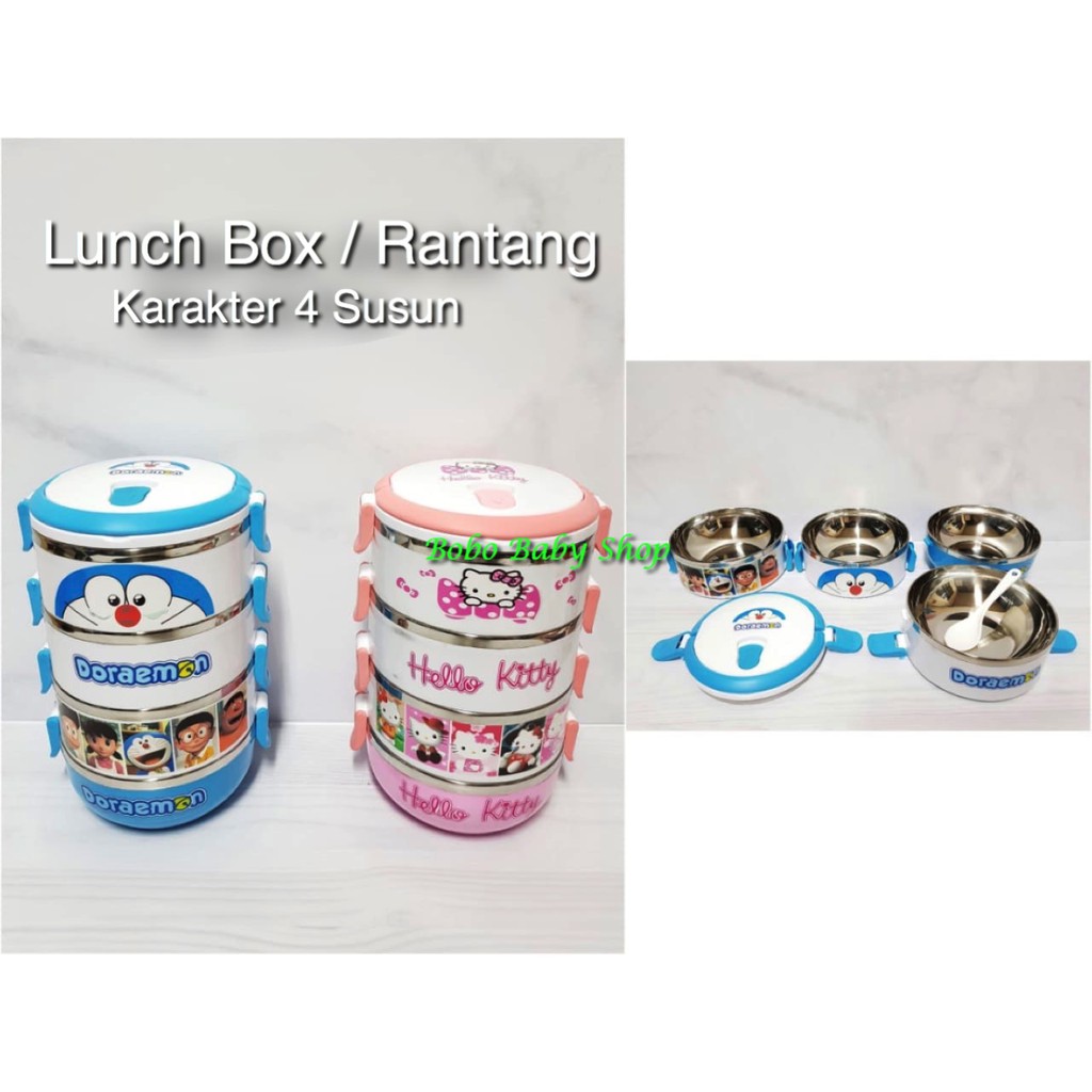 Rantang Karakter Doraemon 4 Susun Lunch Box Doraemon Kotak 