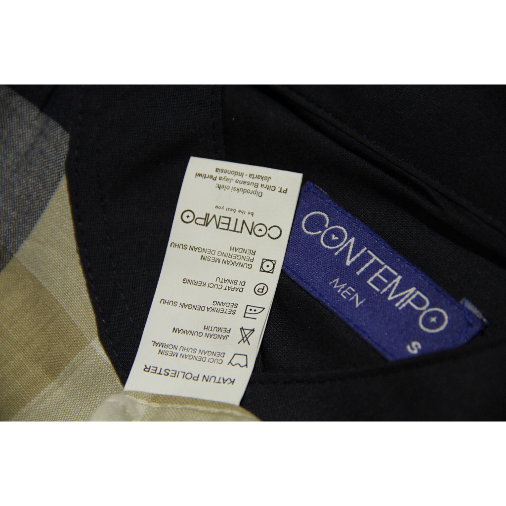 COD Baju Koko Pria Contempo Lengan Pendek Motif Kotak-kotak 02 100% Original Brand