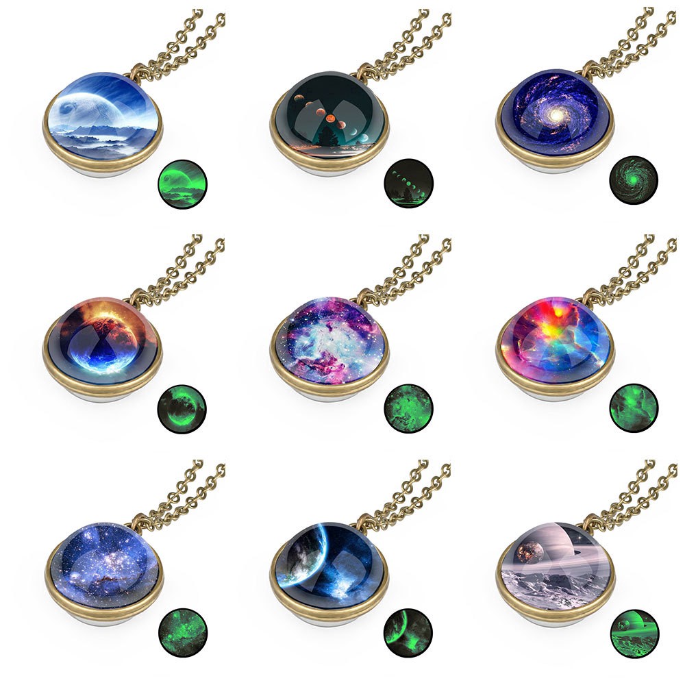 MURAH KALUNG CUTIE Kalung Handmade dengan Liontin Sistem Tata Surya Galaxy