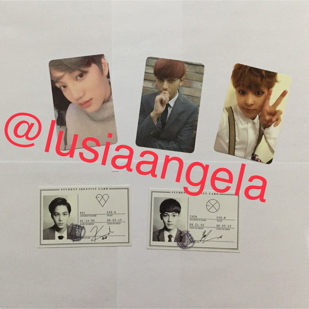 [ORI] Photocard/PC EXO - Kai Xiumin Chen Tao - OFFICIAL