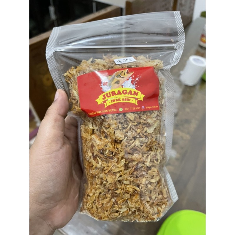 

bawang goreng crispy / kemasan refil 200 gram / juragan iwak asin