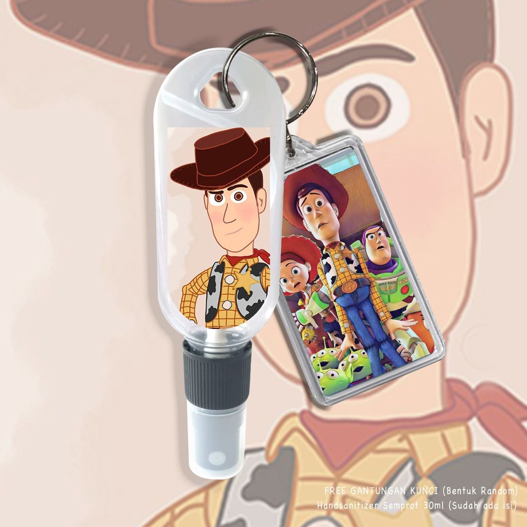 (FREE GANTUNGAN KUNCI) HAND SANITIZER SPRAY / INCLUDE ISI 30ML / FREE GANTUNGAN / T O Y S T O R Y EDITION