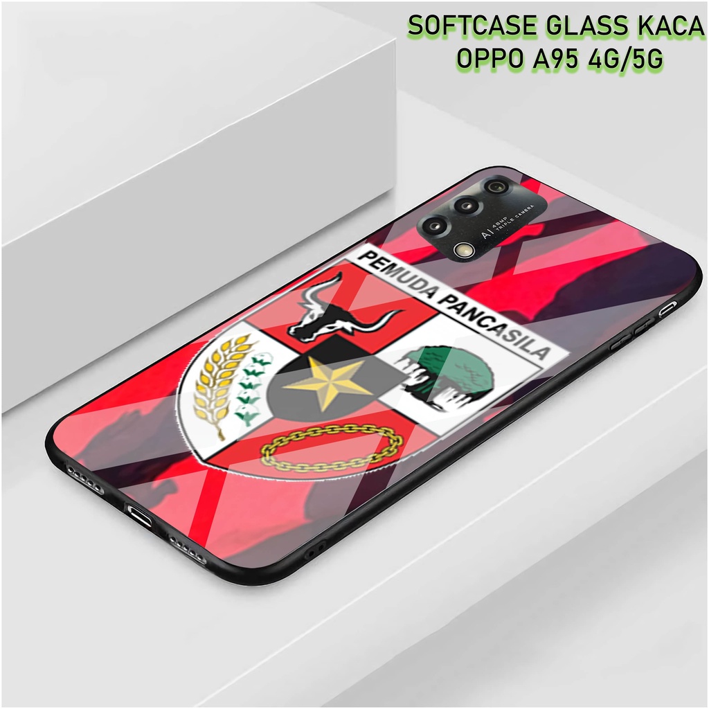 Softcase Glass Kaca OPPO A95 [4G]- Case Hp Pelindung Handphone OPPO A95 [5G] [ A30]