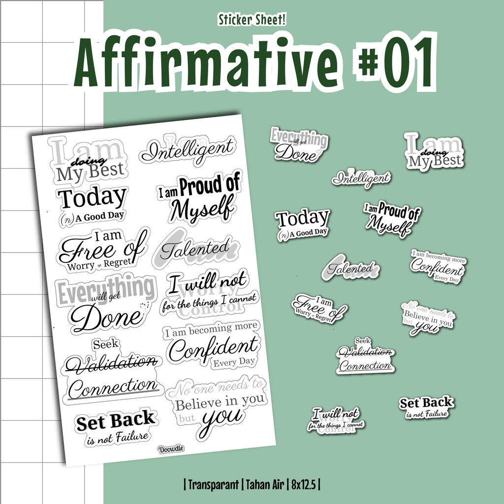 

Doowdle Stiker Self-Reminder Transparant Dekorasi