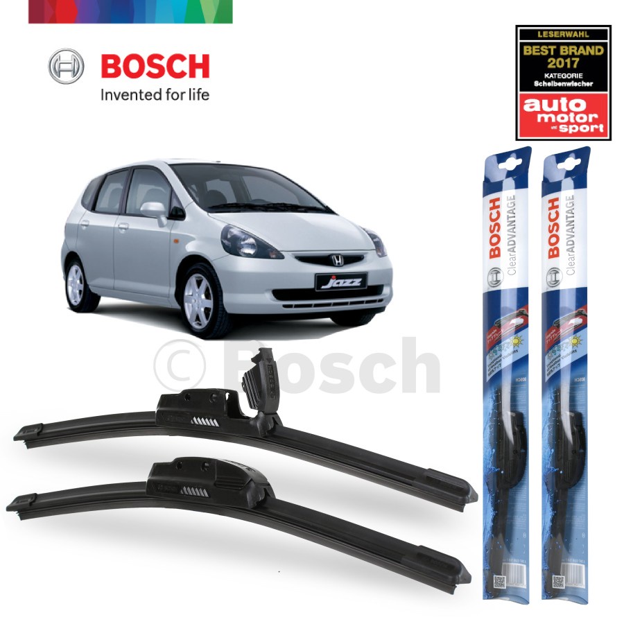 Wiper Frameless Honda Jazz GD3 2004-2007 BOSCH Clear Advantage 24"+14"
