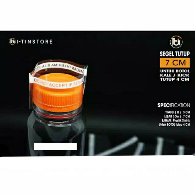 SEGEL PLASTIK UNTUK DIAMETER TUTUP 4 CM - 4,5 CM / BOTOL MINUMAN KALE / PLASTIC SHRINK