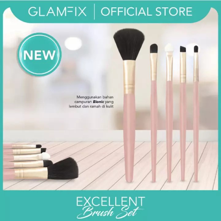 YOU Glam Fix Excellent Brush Set  make up kuas bedak blush on palet