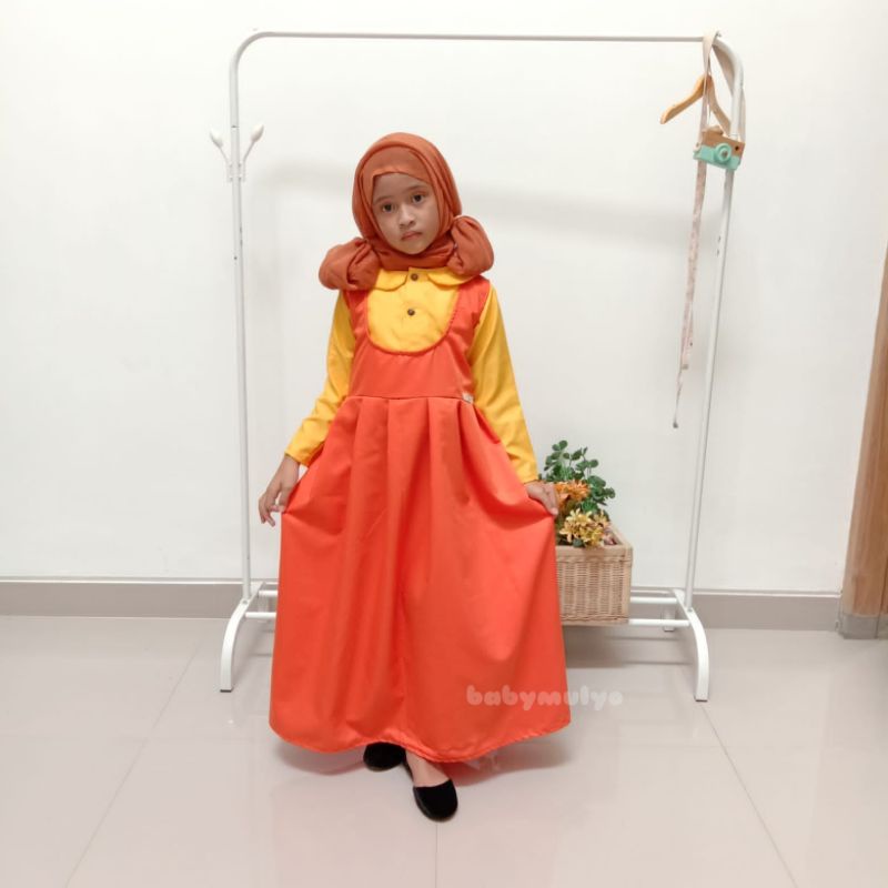 Kostum Squid Game Panjang Muslim / Kostum Viral / Kostum Boneka Squid Game / Baju Viral / Kostum Photoshoot Anak