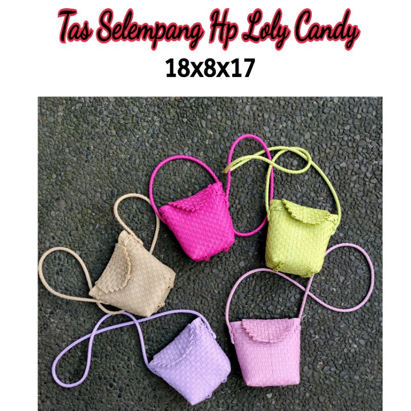 Tas Wanita Murah/ Tas Selempang Wanita/ Tas Anyaman/ Tas HP Loly Candy